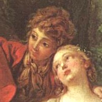 le berger et sa dame se reposant