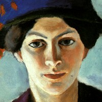 portrait de la femme de l'artiste Elisabeth avec un chapeau